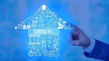 Text sign showing Cancel. Conceptual photo To decide or announce that planned event will not take place.