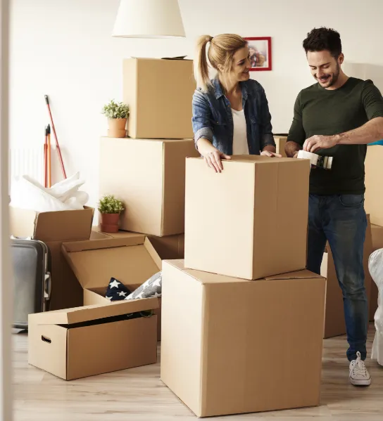 family in new apartment